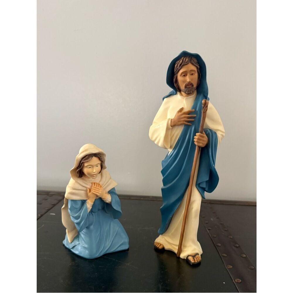1997 The Millenium Nativity Set by Leo Price Signed Prestige Joseph & Mary